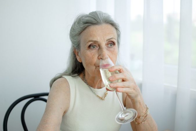 Skin under the influence of alcohol