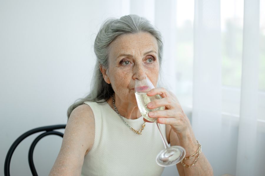 Skin under the influence of alcohol